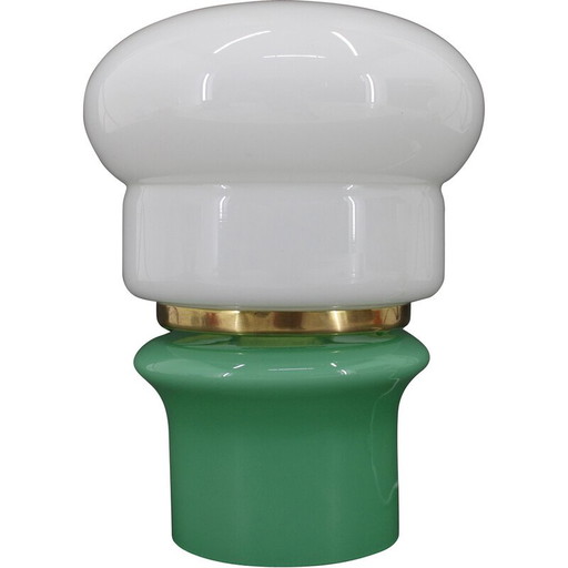 Tischlampe aus Opalglas, Tschechoslowakei 1960