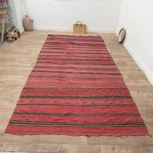 Authentic Berber Kilim Rug XXL – Handwoven in Morocco (360 × 170 cm)