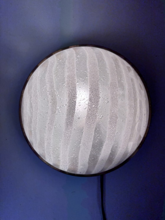Plafonnier vintage en laiton Peill & Putzler « Zèbre » – Style années 70 – Glass (photo 5 of 10)