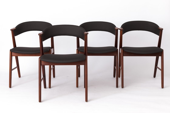 Image 1 of Ensemble de 6 chaises de salle à manger danoises en teck par Korup Stolefabrik - 1960s Mid-Century Modern Design
