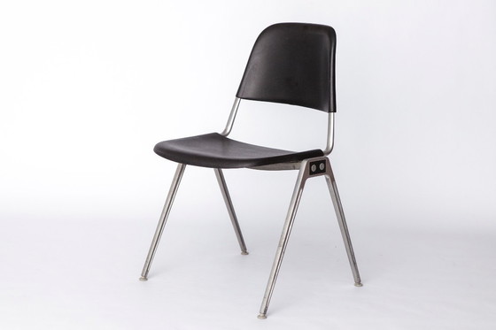 Image 1 of Set of 4 Vintage Knoll Stacking Chairs, Model 1601 by Don Albinson, 1964, Mid-Century Modern Aluminum & Plastic