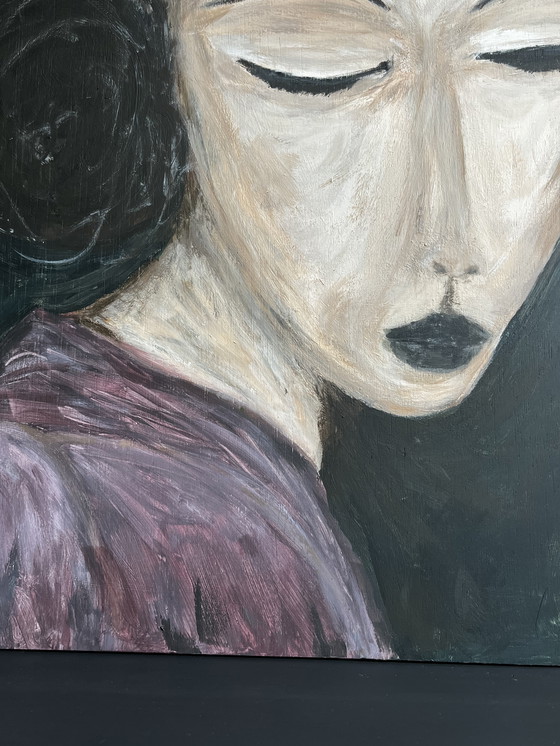 Image 1 of Abstract schilderij 60/90 van een vrouw