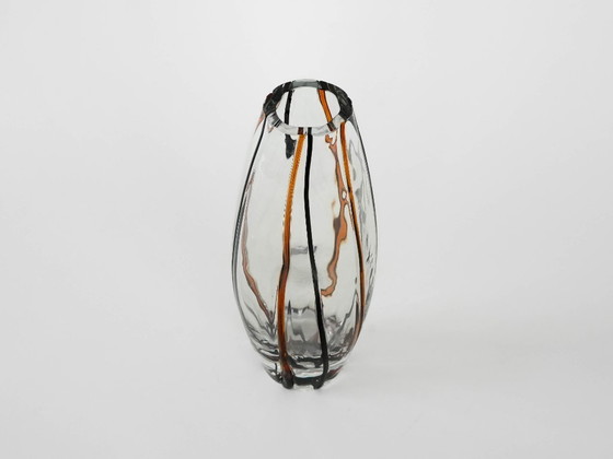 Image 1 of Glasvase, dänisches Design, 1970er Jahre, hergestellt in Dänemark