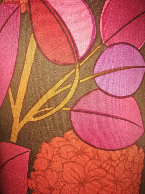 Image 1 of Lampe rétro rare des années 70 - Motif floral - Eye Catcher