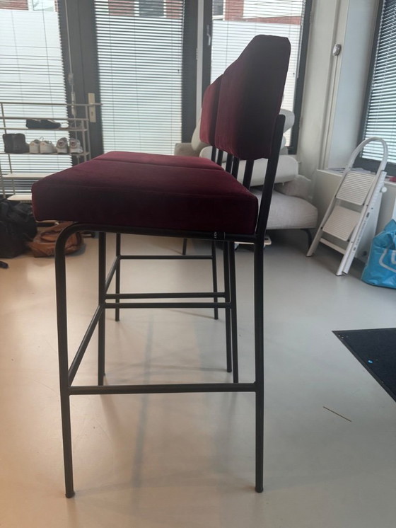 Image 1 of 2x Fest Monday bar stool in Royal Winered