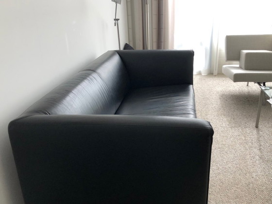 Image 1 of Sofá de dos plazas de cuero negro Gelderland 4800 Henk Vos