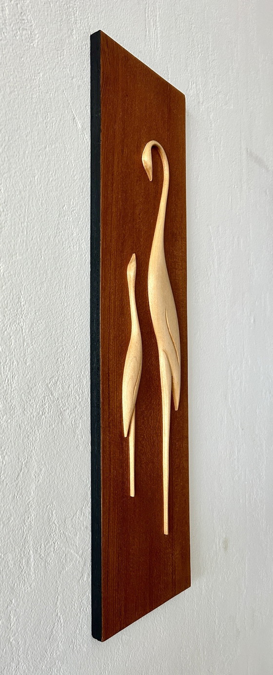 Image 1 of Pannello murale in legno d'epoca