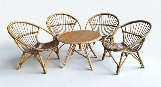 Salón, sillas de concha de ratán de los años 60. – Sillas de jardín, Wicker, Rattan (photo 8 of 9)