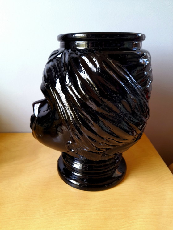 Image 1 of Moor's head vase or cachepot in glass, 1970