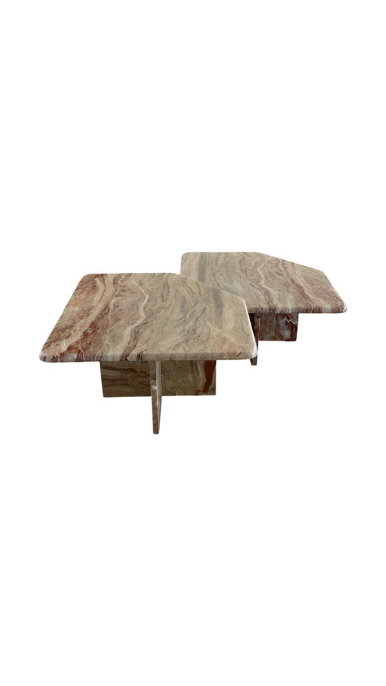 Image 1 of Vintage marmeren nesting tables, Italië 1970