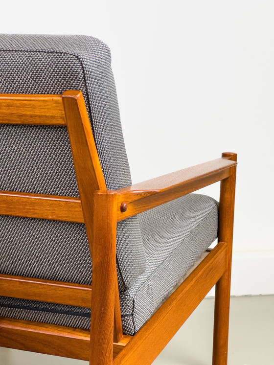 Image 1 of Lounge Chairs In Teak By Kai Kristiansen For Magnus Olesen, 1960S, Set Of 2