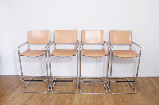 Set of 4 Mart Stam style bar chairs 1970
