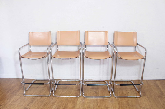 Image 1 of Set of 4 Mart Stam style bar chairs 1970
