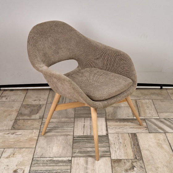 Image 1 of Fauteuil lounge vintage Shell de Miroslav Navratil, années 1960, Tchécoslovaquie