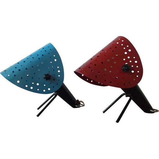Par de lámparas de mesa vintage de Ernst Igl para Hillebrand, 1950