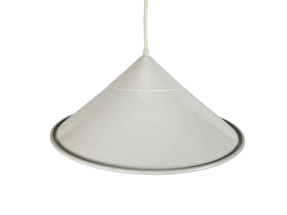 Image 1 of Suspension vintage - post-moderne - style OVNI - Louis Poulsen - émail - années 80