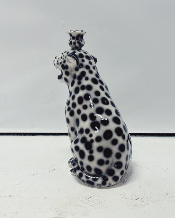 Image 1 of Portacandele a forma di leopardo