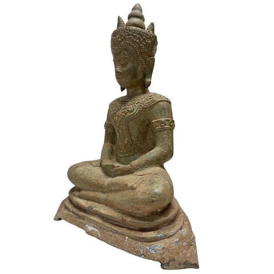 Estatua antigua de Buda en bronce Sudeste Asiático siglo XIX – Lote 471 – Esculturas, Bronze (photo 8 of 10)