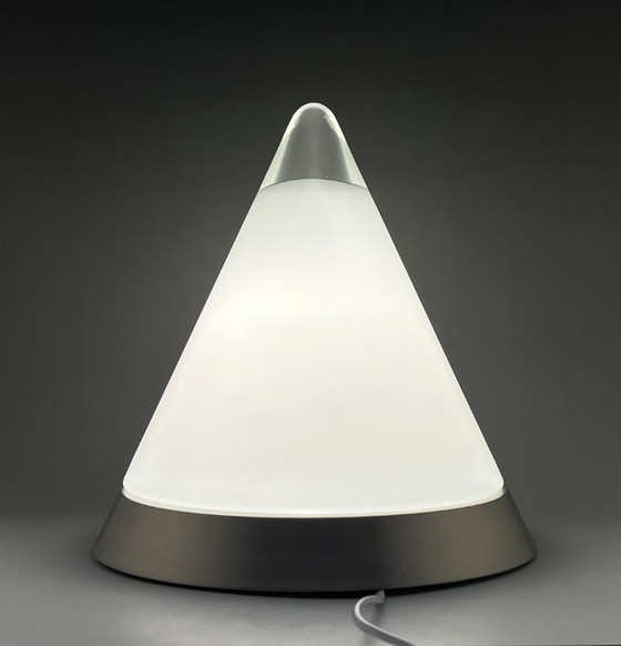 Image 1 of Lampada da soffitto Peill & Putzler “KIBO” (Modello 71333) – Germania, vetro opalino/trasparente, vintage