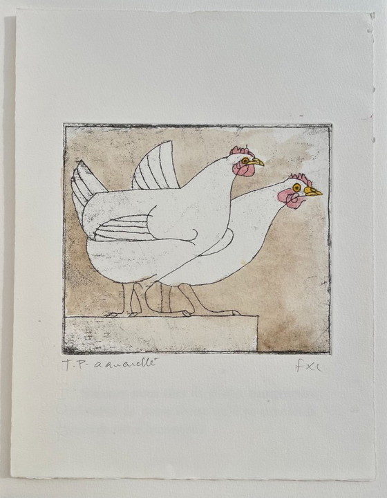 Image 1 of Francois-Xavier Lalanne (1927-2008) La gallina, ensayo único en acuarela