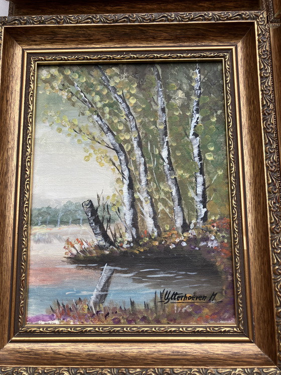 Image 1 of Ensemble unique de 6 tableaux – Les Quatre Saisons et Paysages (1994)