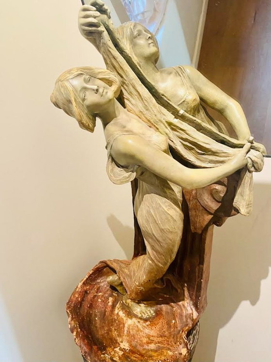 Image 1 of Specchio da donna in stile art nouveau