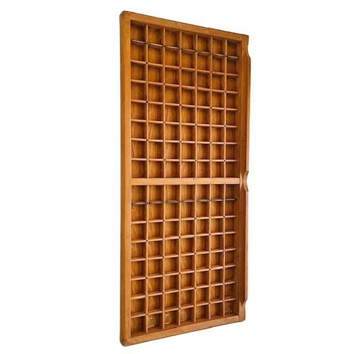 Vintage brocante letterbak xl massief hout 1940's