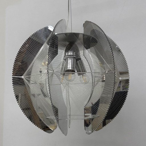 Paul Second Lampe pendante en plexiglas vintage avec fil métallique