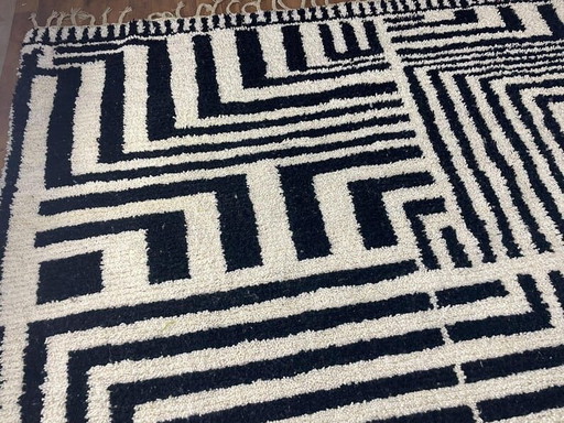 Tappeto marocchino fatto a mano, artigianato tradizionale, 3/4 m