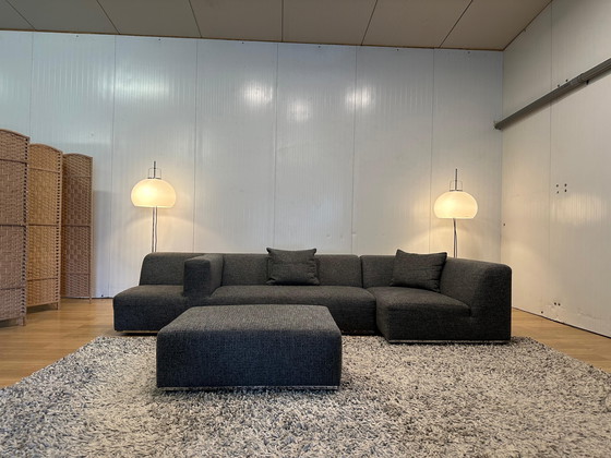 Image 1 of Sur & Plus Modular Design Sofa Gray - 3-piece + Hocker