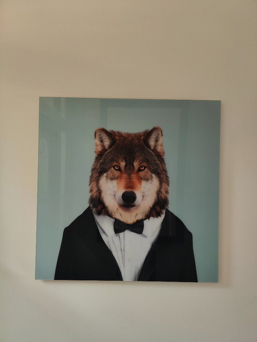 Zoo Portrait: WOLF by Yago Partal (Limited Edition 2/75) – 80x80cm