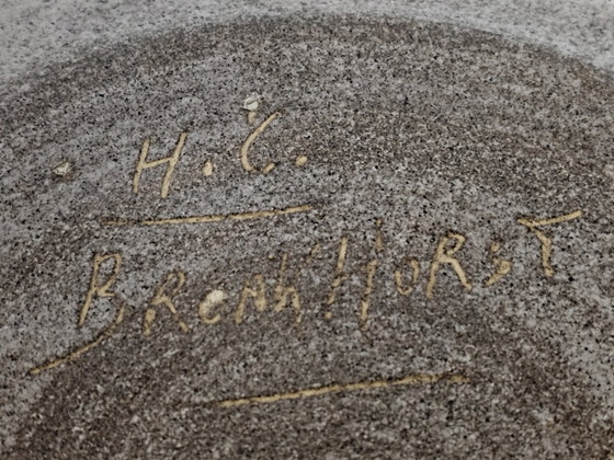 Image 1 of XL Wall Plate - HC (Han Cornelissens) Bronkhorst - design & execution by Han Cornelissens - in own studio, Bronkhorst ca. 1965