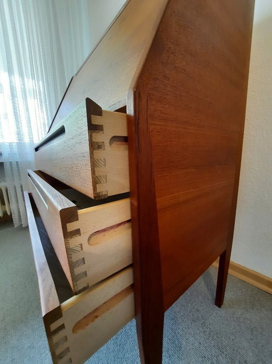 Image 1 of Escritorio secreter de teca, estilo danés moderno.