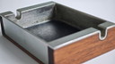 Asbak Midcentury modern seventies design teak staal