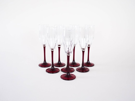 Image 1 of Set Champagnergläser, französisches Design, 1970er Jahre, Hersteller: Luminarc