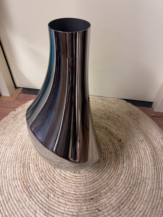 Image 1 of Georg Jensen Vase Flora Stainless Steel H 50cm