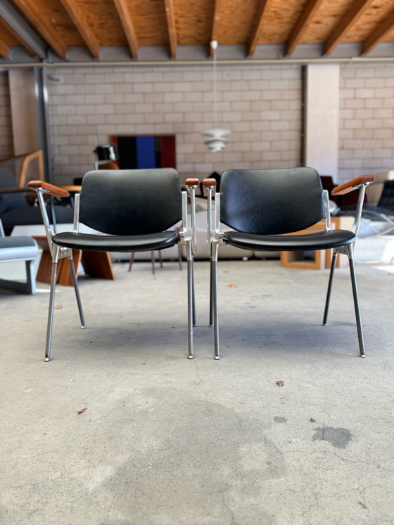 Castelli DSC 106 chair, Giancarlo Piretti (stock: 8), Chairs and lounge chairs, Wood, Aluminium, Black (photo 6 of 14)