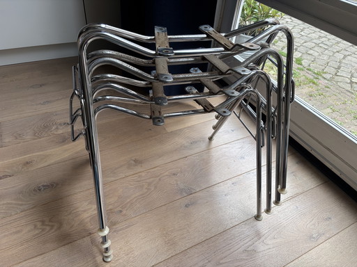 4 basi impilabili Eames Herman Miller DSS vintage anni '70