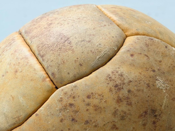 Image 1 of Vintage leather ball / medicine ball, mid-century, 1940s