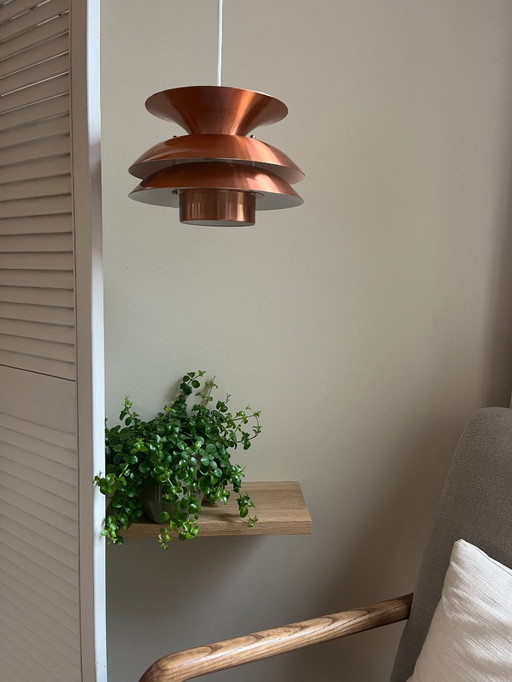 Vintage Danish Barcelona style pendant - Bronze color