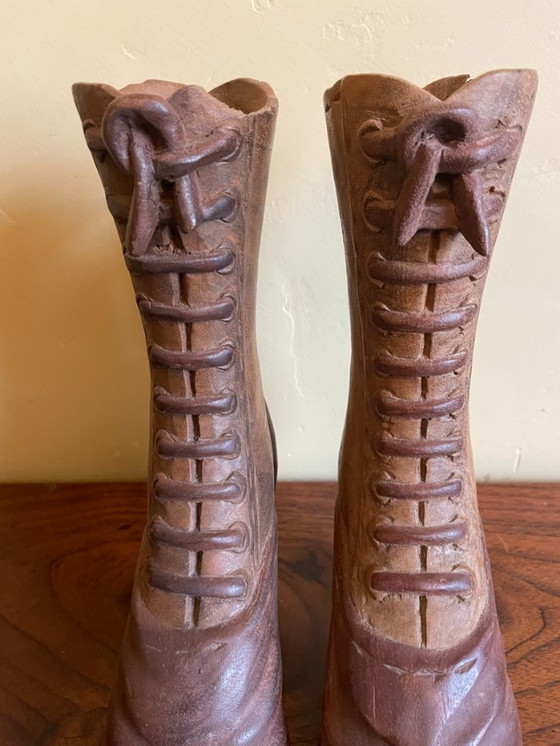 Image 1 of Bottes de tronc d'arbre victoriennes antiques du XIXe siècle