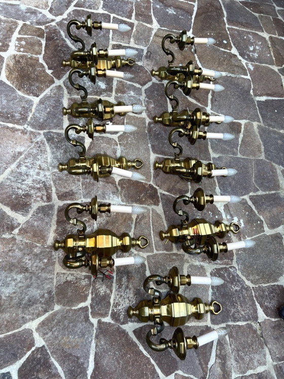 Image 1 of Apliques de pared (9) - Latón