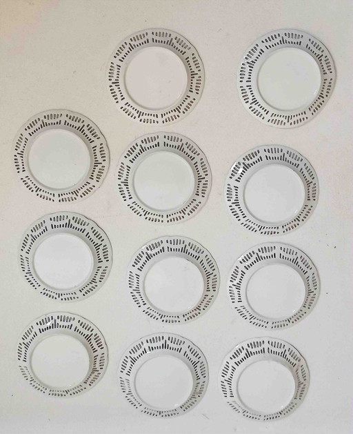 Set di 12 piatti in porcellana Bavaria Schumann, diametro 10 cm