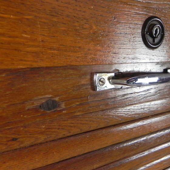 Image 1 of Eichenschrank mit Rollläden und 2 Rollläden, 148 cm hoch, 1950er Jahre