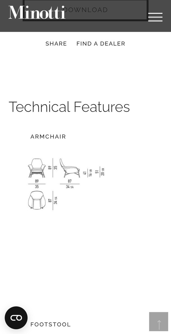 Image 1 of Minotti Prince Fauteuil van Rodolfo Dordoni voor Minotti