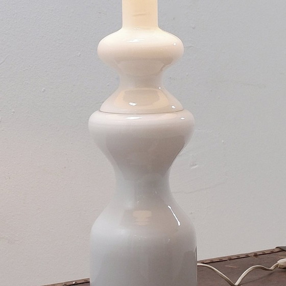 Image 1 of White opaline glass table lamp, 20th century