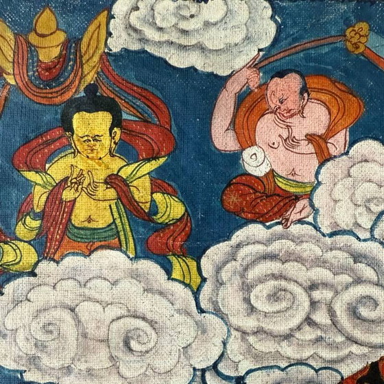 Buddhistisches Mandala Thangka Nepal Los 339 – Gemälde & Zeichnungen, Textile (photo 4 of 10)