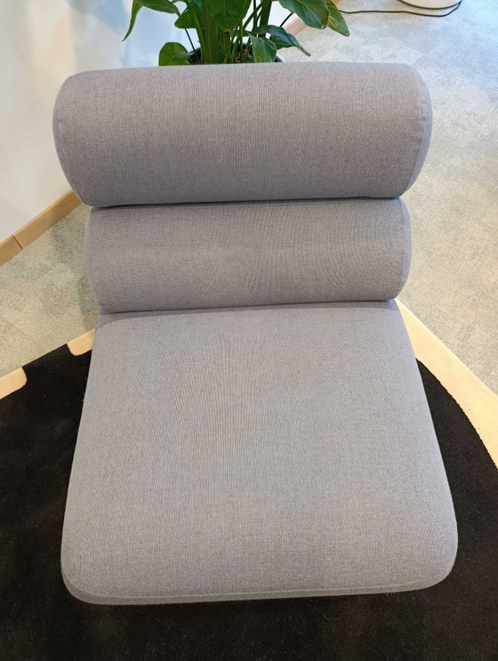 Image 1 of Tylko Sessel mit tiefem Armlehnenbezug aus blauer Wolle