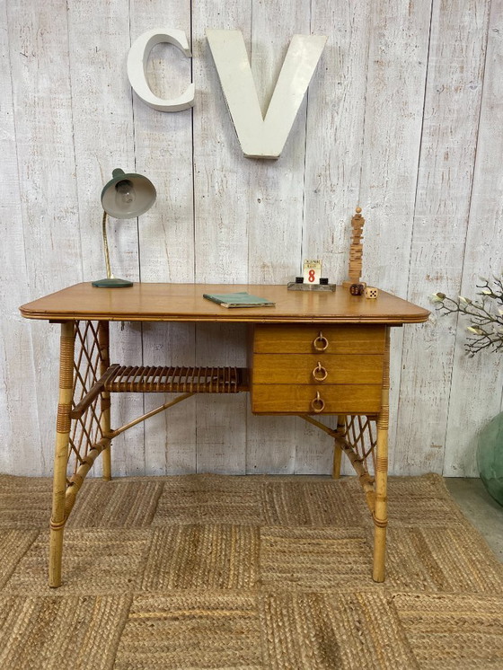 Image 1 of scrivania in rattan