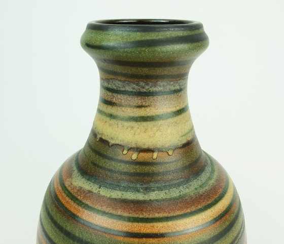 Image 1 of Dumler & Breiden Mid Century Keramik Vase Modell Nr. 476/32 Stripe Dekor 1960S